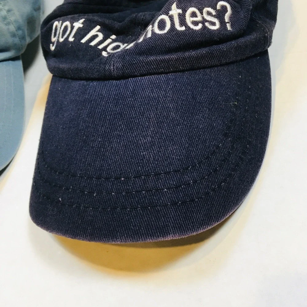 Lot 2 Vintage M/L‎ Baseball Hats Gap High Notes Flute Piccolo Blue Black Preppy